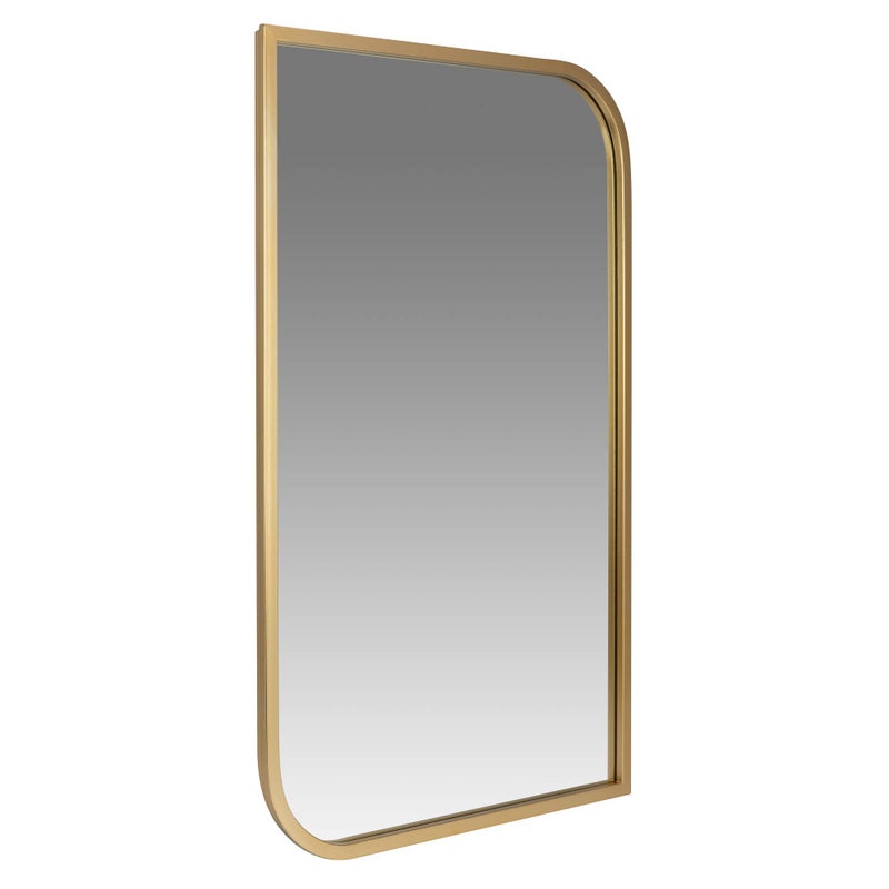 Patton Wall DÃ©cor Patton Wall Decor Gold Metal Rounded and Pointed Rectangular Wall Mirror, 31.5" - Image 2
